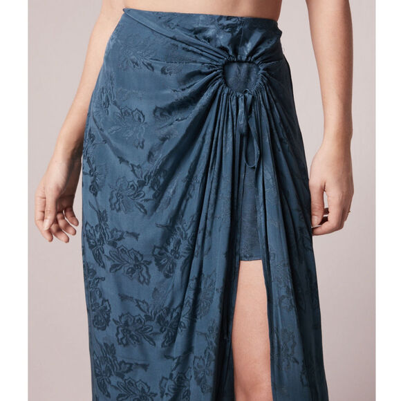 NWT B.O.G. Band of the Free Celene Layered Mini & Midi Skirt Sz XS [2] Deep Teal - Picture 3 of 11